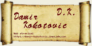 Damir Kokotović vizit kartica